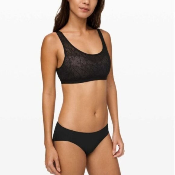 Lululemon Shadow Mesh Leaf Bra black muse size S - Picture 7 of 8